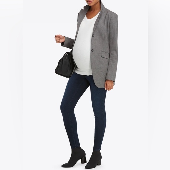 SPANX MAMA ANKLE JEN-ISH LEGGINGS TWILIGHT RINSE JEANS SIZE XL - Picture 2 of 11